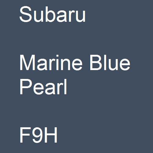 Subaru, Marine Blue Pearl, F9H.